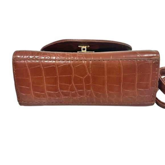 Chic Crocodile Pattern Mini Bag in Rich Brown - Picture 10 of 10